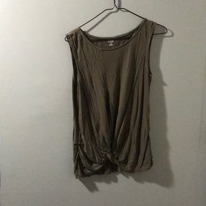 Knotted front tank top